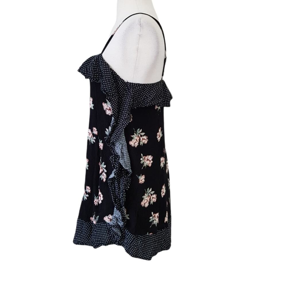 Lulu's Ruffled Around The Edges Floral Mini Dress / Tunic Top S - Picture 3 of 11